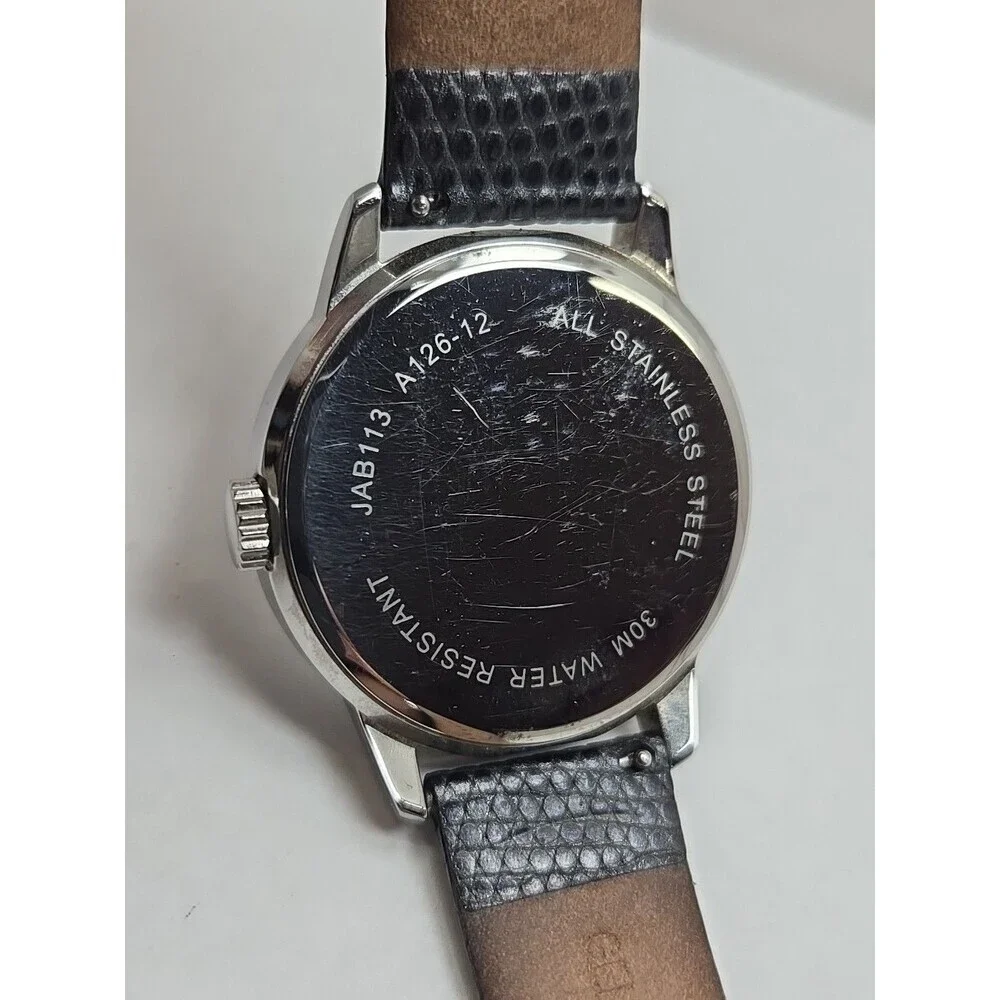 Jos A Bank Silver Dial Multifunction Mens Day Date 40mm Dress Watch New Battery